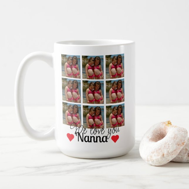 Taza De Café 18 Fotos Collage Nanna Birthday Gift (Con donut)