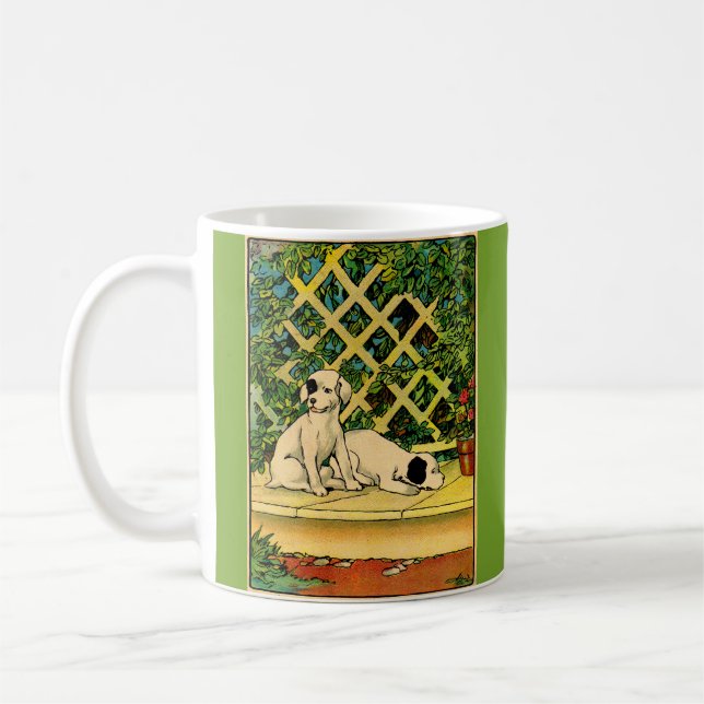 Taza De Café 1914 dos perros curiosos (Izquierda)