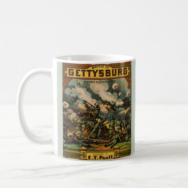 Taza De Café 1917 La batalla de las partituras de Gettysburg (Izquierda)