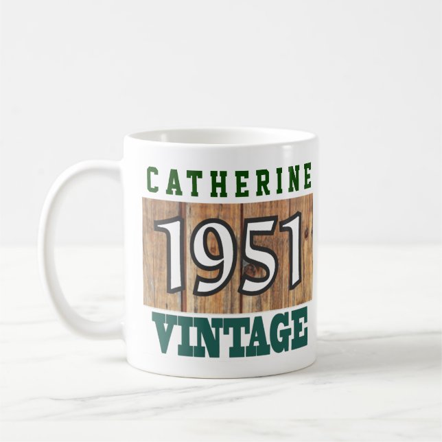 Taza De Café 1951 Año de nacimiento - Celebración de cumpleaños (Izquierda)