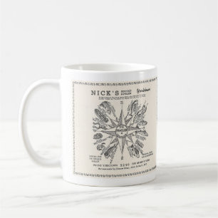 Taza De Café 1957 Ad YORKTOWN, VA - Pabellón de Mariscos de Nic