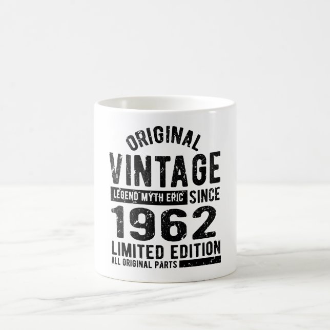 Taza De Café 1962 Cumpleaños Vintage (Centro)