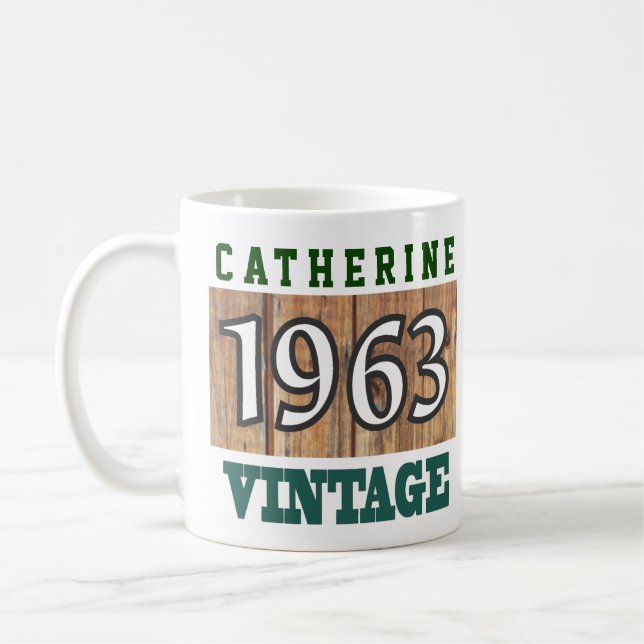 Taza De Café 1963 Año de nacimiento - Celebración de cumpleaños (Izquierda)