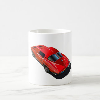 Taza De Café 1963 CORVETTE SPLIT Red Mug