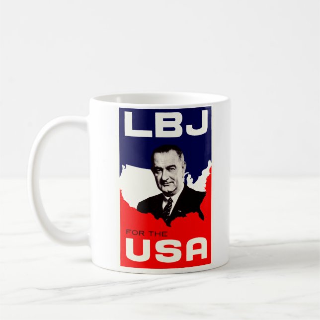 Taza De Café 1964 LBJ para los E.E.U.U. (Izquierda)