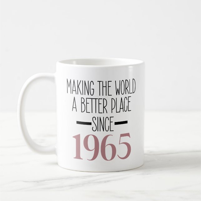 Taza De Café 1965 Cumpleaños 60 Años Regalos Mujeres Café (Izquierda)
