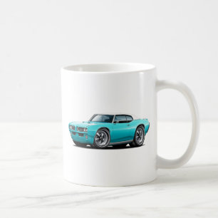 Taza De Café 1968-69 coche superior Turquesa-Blanco de GTO
