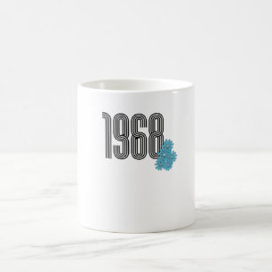 Taza De Café 1968 Hippie Peace Sign Flower Power Aqua