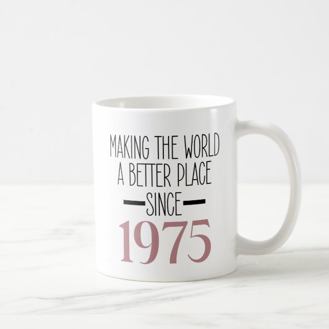 Taza De Café 1975 Cumpleaños 50 Años Regalos Mujeres Café (Derecha)