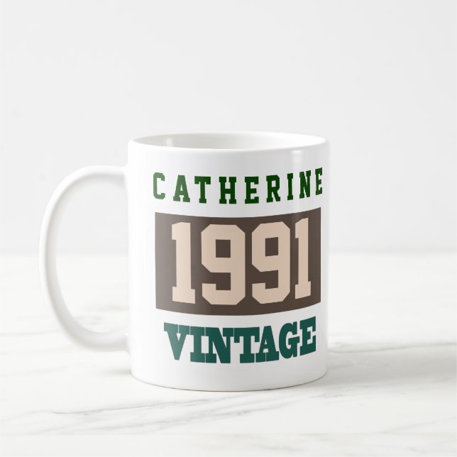 Taza De Café 1991 Año de nacimiento - Celebración de cumpleaños (Izquierda)