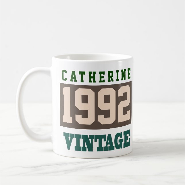Taza De Café 1992 Año de nacimiento - Celebración del cumpleaño (Izquierda)
