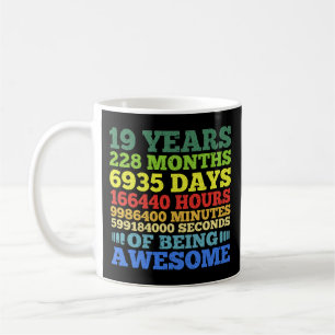 Taza De Café 19 años Vintage 19 cumpleaños 228 meses