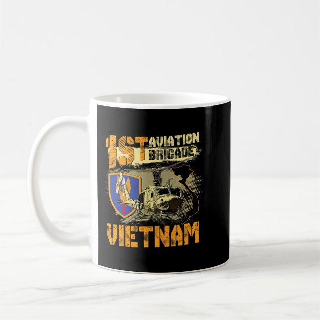 Taza De Café 1.ª brigada de aviación Vietnam Veterano Piloto Pu (Izquierda)