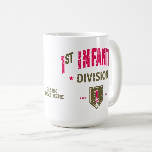 Taza De Café 1.ª Personalizado de la División de Infantería "Bi (Anverso derecho)