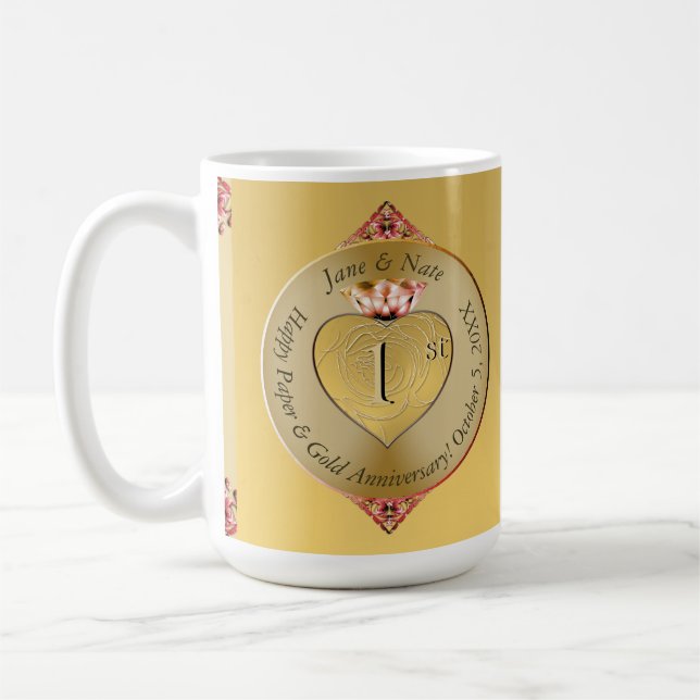 Taza De Café 1.ᵉʳ 50° Aniversario de Oro (Izquierda)