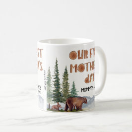 Taza De Café 1.ᵉʳ Día de la Madre Oso de Woodland Personalizado