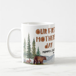 Taza De Café 1.ᵉʳ Día de la Madre Oso de Woodland Personalizado