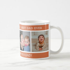 Taza De Café 1.ᵉʳ Mejor Papá del Día del Padre 4 Foto Terracota