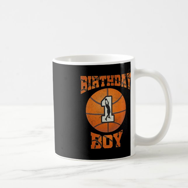 Taza De Café 1.ᵉʳ Nacimiento Niño Baloncesto Primer Año Ol (Derecha)