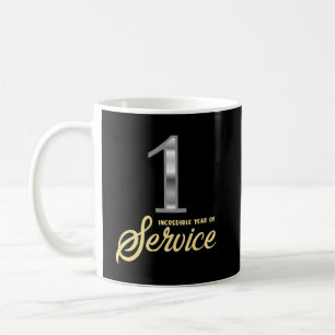 Taza De Café 1 año de incentivo de valoración de empleados de