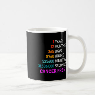 Taza De Café 1 año Regalos gratis contra el cáncer 1 año Cáncer