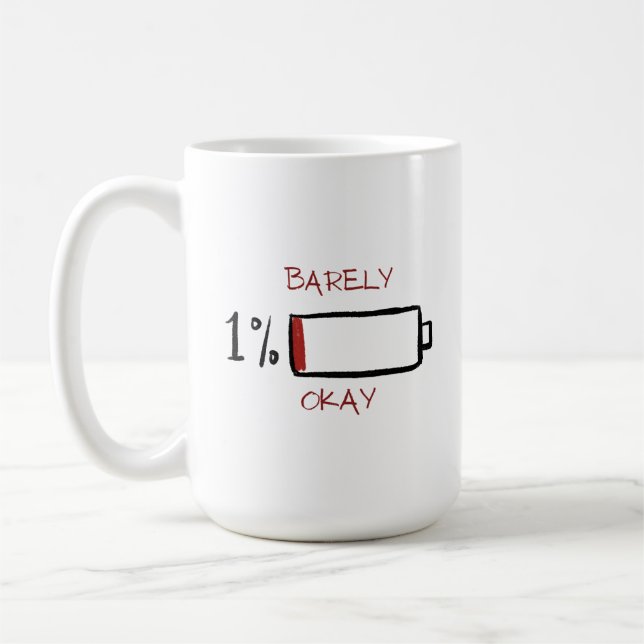 Taza De Café 1% batería apenas aceptable (Izquierda)