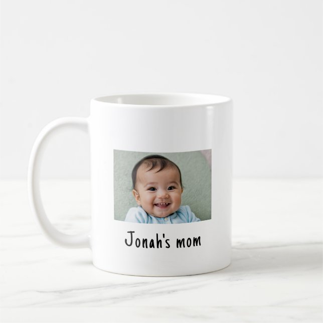 Taza De Café 1 Café fotográfico personalizado para bebé Mug 11  (Izquierda)