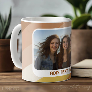 Taza De Café 1 Collage de fotos - texto - Rayas retro colores c