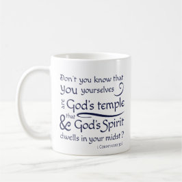 Taza De Café 1 Corintios 3:16 Eres el templo de Dios
