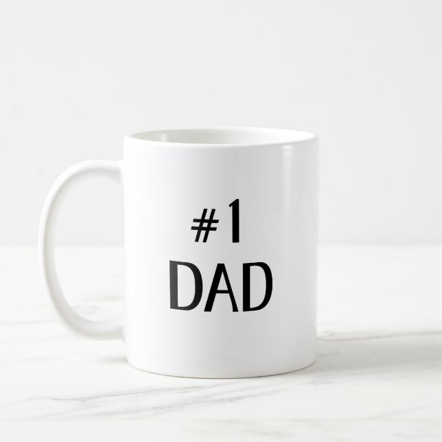 Taza De Café #1 Dad Bold Minimalist Text Art (Izquierda)