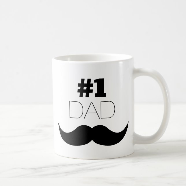 Taza De Café #1 Dolor negro de papá - Número uno (Derecha)