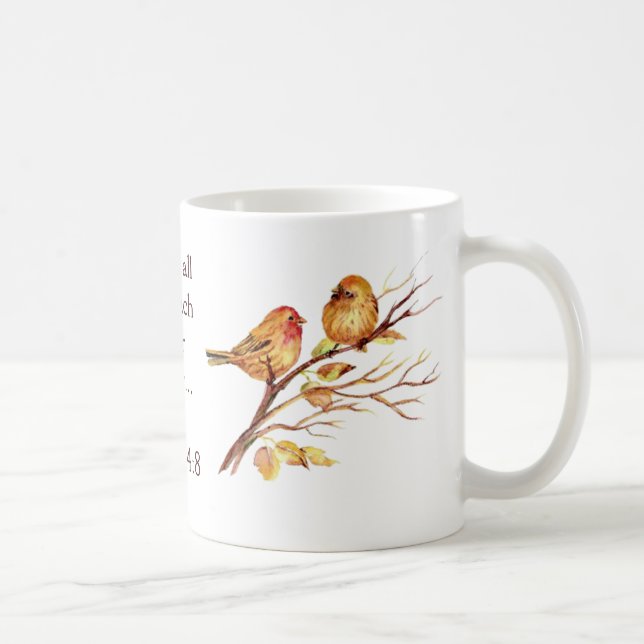 Taza De Café 1 Peter 4:8 Amarse Los Unos A Los Otros Aves De Es (Derecha)