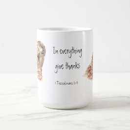 Taza De Café 1 Tesalónica 5:18 Escritura, pájaro puro