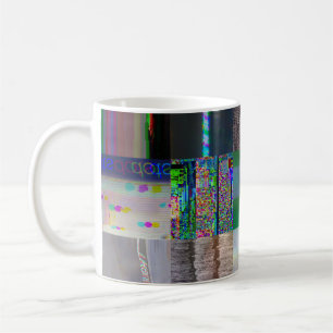 Taza De Café 1C9984DA Arte Glitch Distorsión Digital Vaporwave