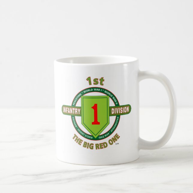 Taza De Café 1r DIVISIÓN de INFANTERÍA "El ROJO GRANDE UNO " (Derecha)