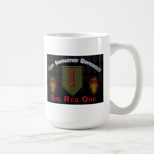Taza De Café 1r División de infantería - el rojo grande uno (Derecha)
