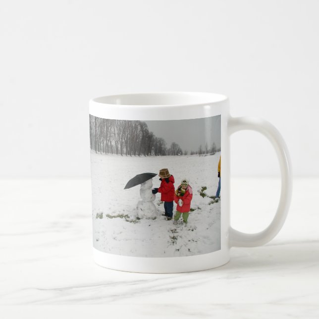 Taza De Café 1r MUÑECO DE NIEVE, ORGULLOSO DECIR: ¡FELICES (Derecha)