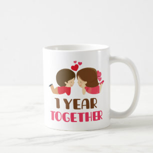 Taza De Café 1r Regalo del aniversario para ella