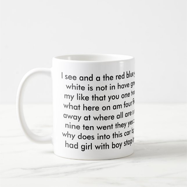 Taza De Café 1ras palabras de la vista del profesor del grado (Izquierda)