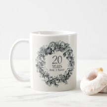 20º aniversario de bodas vintage estilo antiguo