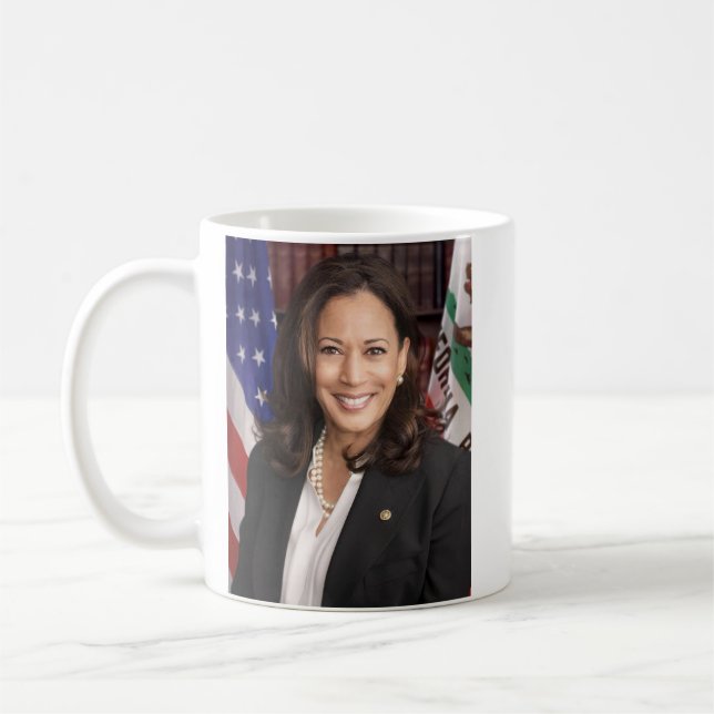 Taza De Café 2021 Kamala Harris Vicepresidente Demócrata 11 oz (Izquierda)