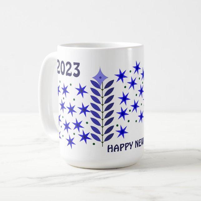 TAZA DE CAFÉ 2023 FELIZ REGALO DE BOMBA DE AÑO NUEVO PARA CUALQ (Anverso izquierdo)