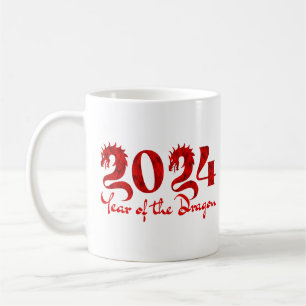 TAZA DE CAFÉ 2024 AÑO DEL DRAGÓN ROJO