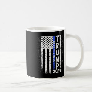 Taza De Café 2024 Atrás La Bandera Azul Norteamericana Línea Az