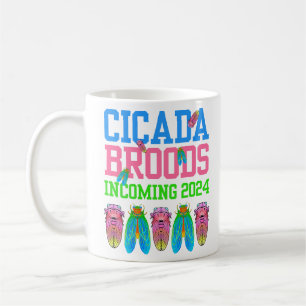 TAZA DE CAFÉ 2024 DIVERSIÓN CICADA BROODS INGRESANDO