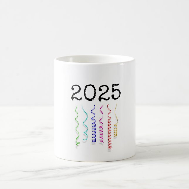 Taza De Café 2025, Año Nuevo, tafetán de café con optimistas (Centro)