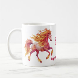 Taza De Café 2026 Caballo Ígneo – Feliz Año Nuevo Chino