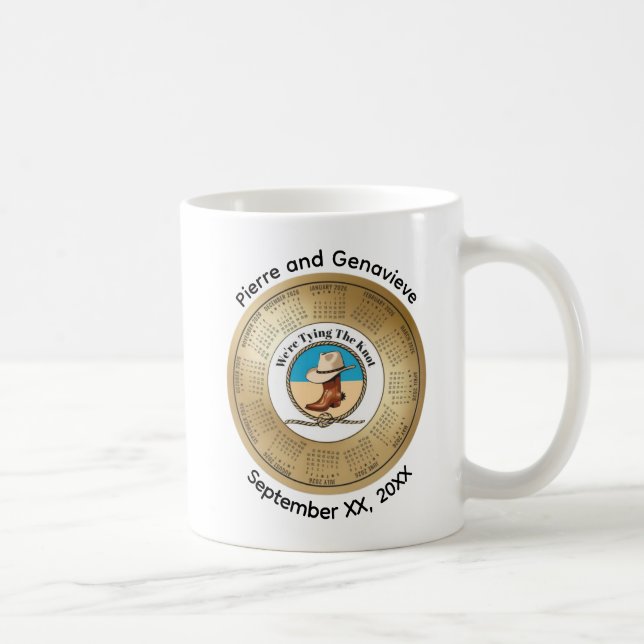 Taza De Café 2026 Calendar We're Tying The Knot Coffee (Derecha)