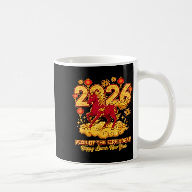 Taza De Café 2026 Chinese New Year Of The Horse Lunar Zodiac  (Derecha)