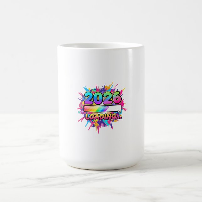 Taza De Café 2026 Loading... Progress Bar Sticker (Centro)